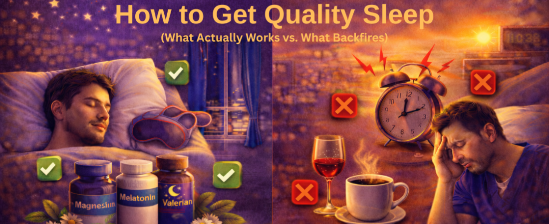 How to Get Quality Sleep (What Actually Works vs. What Backfires)