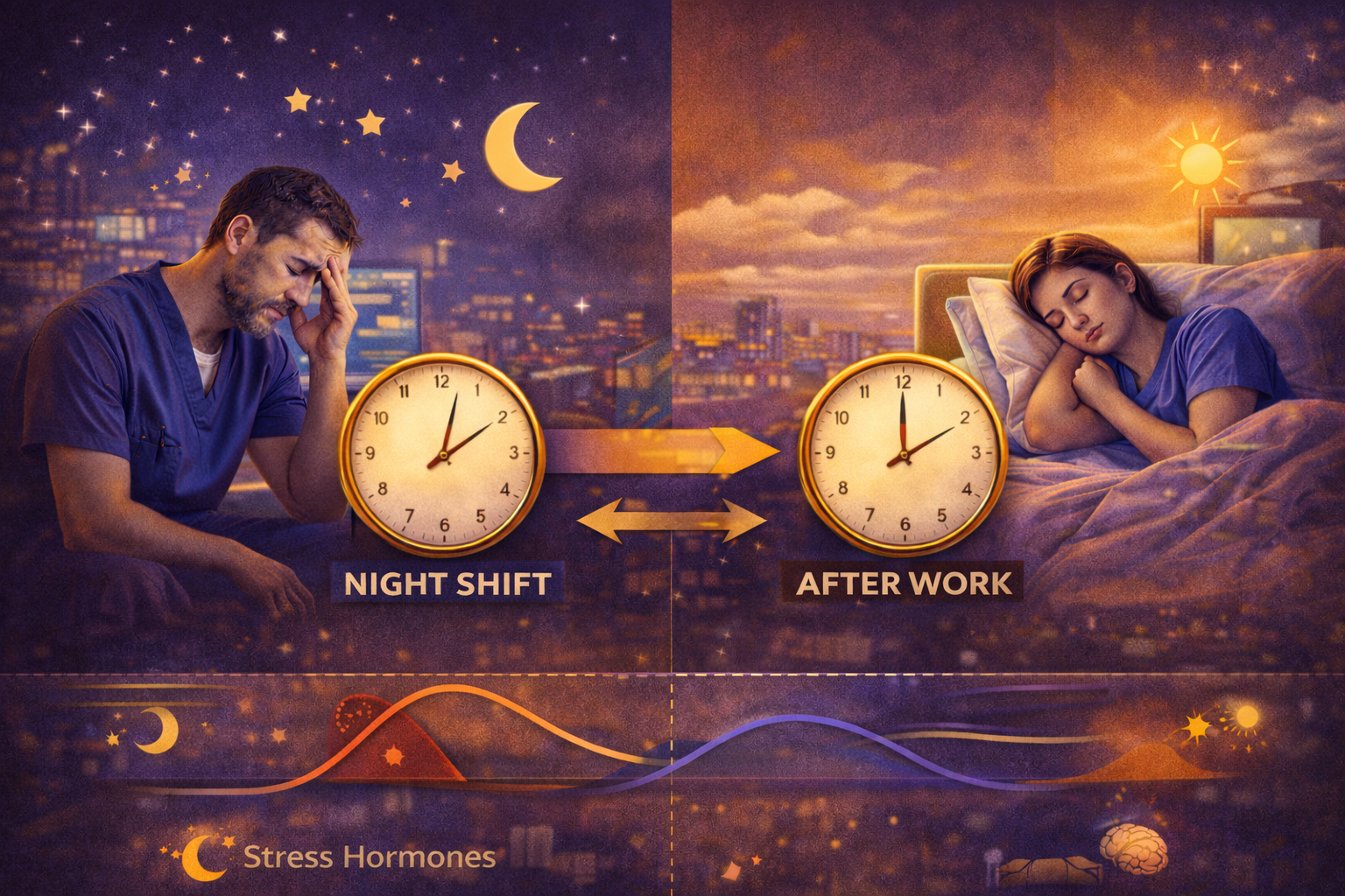 Cortisol and Night Shift Work: Why You’re Wired After Your Shift Ends
