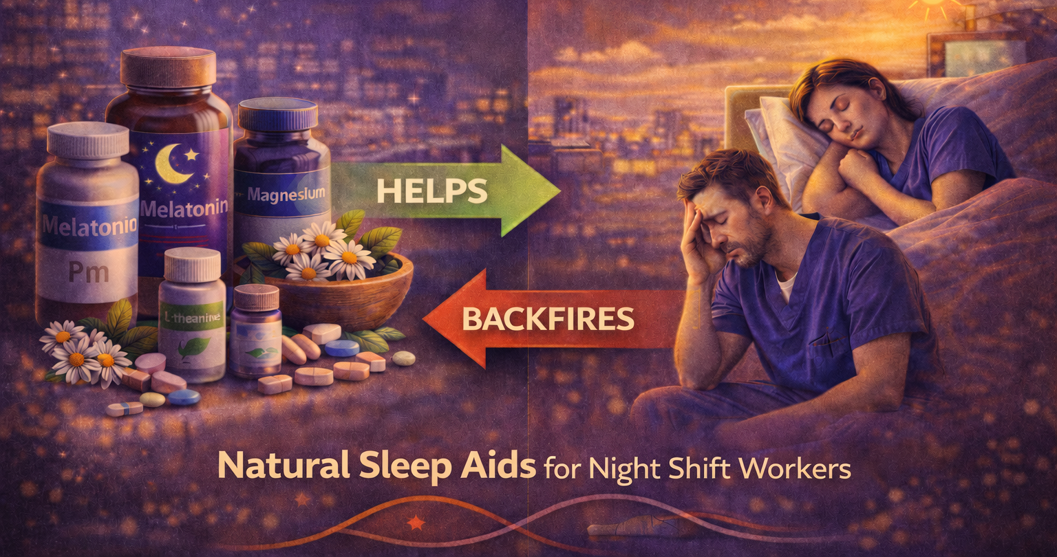 Best Natural Sleep Aids for Night Shift Workers (What Actually Helps vs What Backfires)